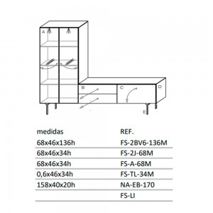 Mueble salón  Freestyle 6 de Arlex. Muebles de diseño.