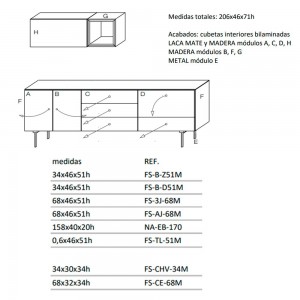 Mueble salón  Freestyle 3 de Arlex. Muebles de diseño.