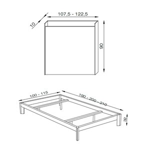 Cama Nox juvenil de Arlex. Muebles de diseño.