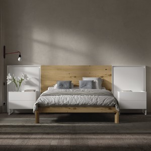 Mesita noche dos cajones Nox de Arlex. Muebles de diseño.
