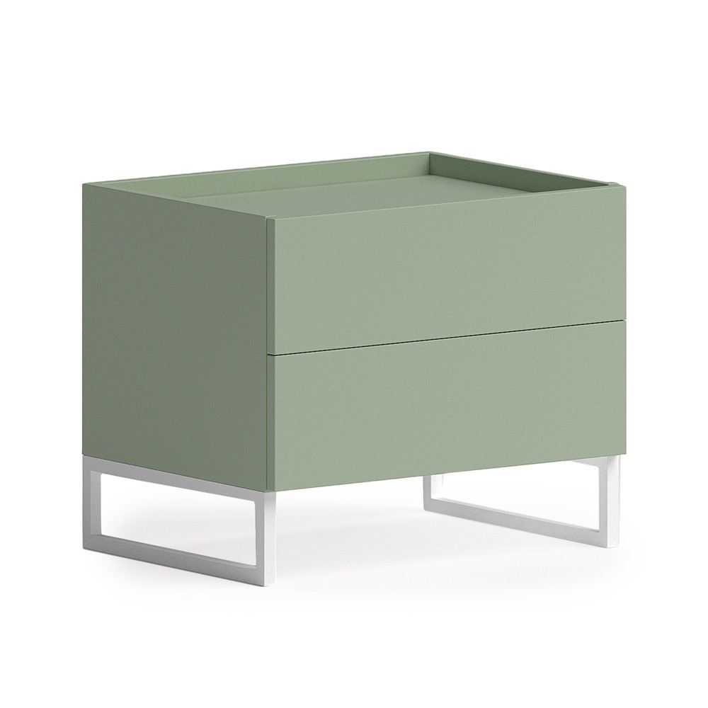 Mesita noche dos cajones Nox de Arlex. Muebles de diseño.