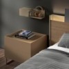 Mesita noche dos cajones Nox de Arlex. Muebles de diseño.