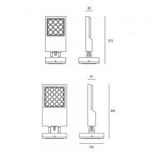 Aplique o lámpara de suelo Cefiso Outdoor Artemide. Diseño minimalista de lámparas modernas.