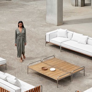 Sofá modular 3 Onsen de Gandia Blasco. Sofás moderno para jardines y patios.