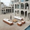 Sofá modular 4 Onsen de Gandia Blasco. Sofás moderno para jardines y patios.