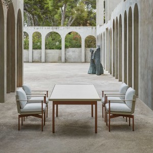 Mesa alta Onde de Gandia Blasco. Mesas de diseño para terraza, jardin y patio.