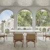 Mesa alta Onde de Gandia Blasco. Mesas de diseño para terraza, jardin y patio.