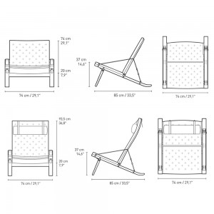 Butaca Plico FK10/FK11 en tela de diseño moderno de Carl Hansen and Son.