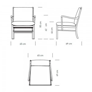 Butaca OW149 Colonial Chair de Carl Hansen and Son. Butaca de diseño moderno.