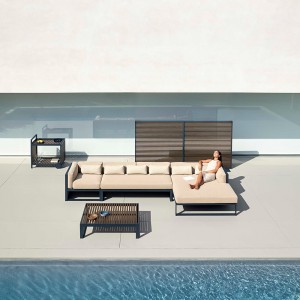 Sofá modular 2 XL DNA de Gandia Blasco. Sofás de diseño para terraza.