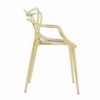 Silla de polipropileno Masters metalizada de Kartell con diseño original.