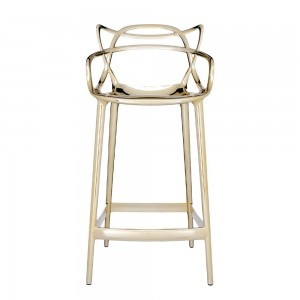 Taburete Masters metalizado de Kartell. Diseño elegante con calidad italiana.