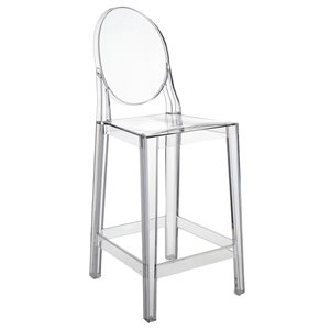 Taburete con respaldo redondo One More de Kartell. Ideal para exteriores.