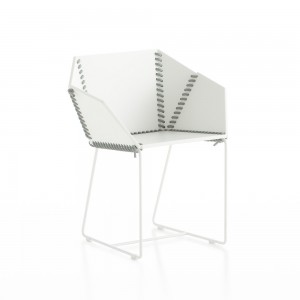 Silla Textile de Gandía Blasco. Silla con brazos de diseño para exterior.