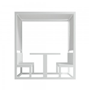 Merendero de Gandía Blasco. Pérgola de diseño para exterior de aluminio.