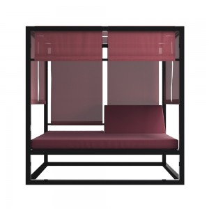 Cama Daybed Elevada para exterior de Gandía Blasco. Camas de diseño con parasol.