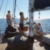 Puf Sail para exterior de Gandia Blasco. Puf de diseño moderno para terrazas.