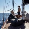 Puf Sail para exterior de Gandia Blasco. Puf de diseño moderno para terrazas.
