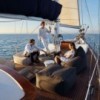 Puf Sail para exterior de Gandia Blasco. Puf de diseño moderno para terrazas.