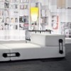 Puf tapizado Trix de Kartell. Mueble de diseño original para salón.