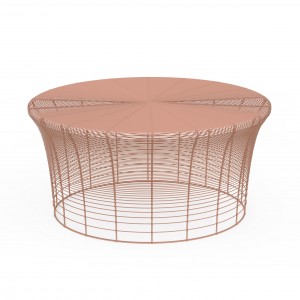 Mesa baja Aram Outdoor de diseño para jardín o terraza de Gandia Blasco.