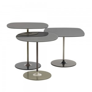 Mesa auxiliar Thierry Indoor Kartell. Mesa de centro en vidrio de color.
