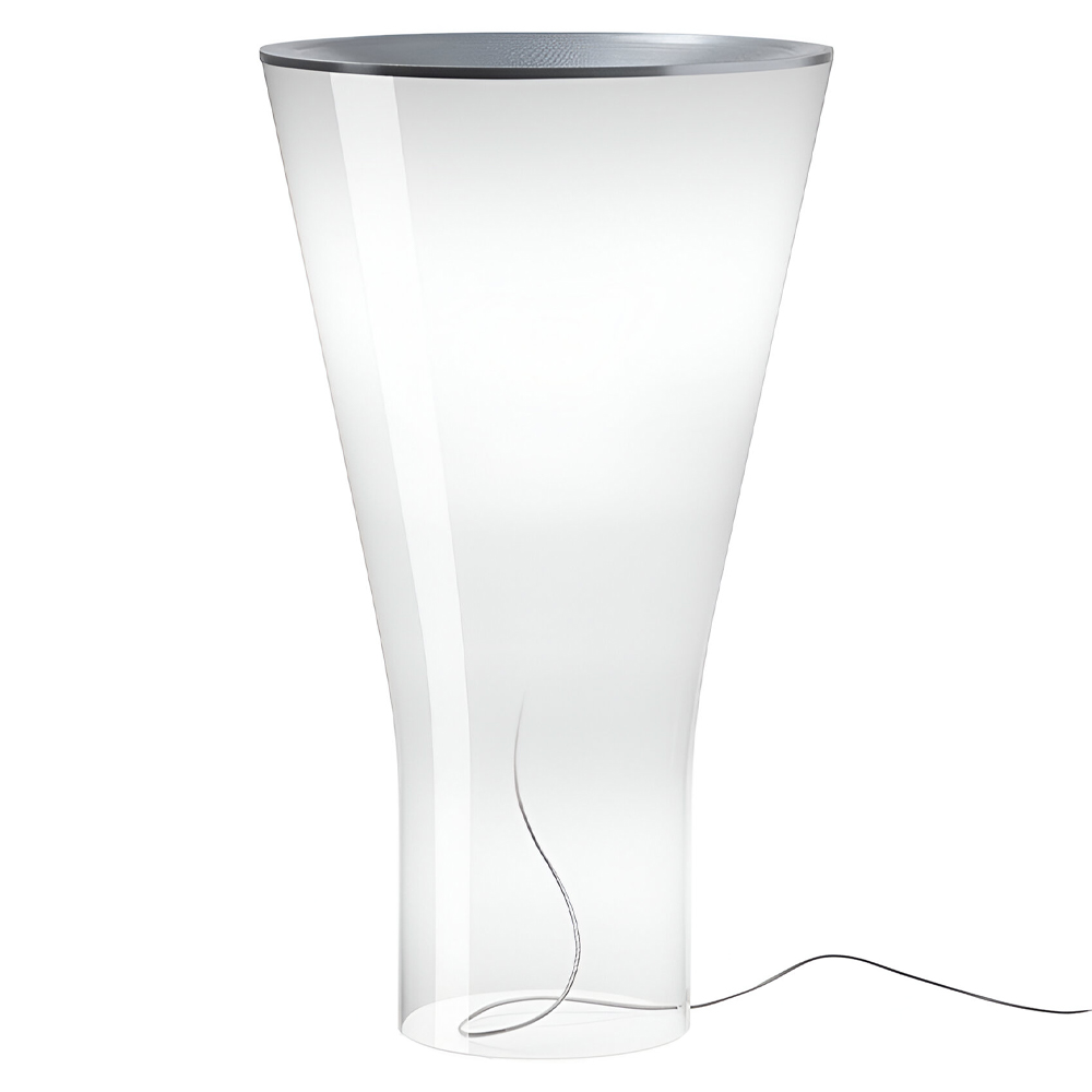 Lámpara  Soffio de Foscarini. Lamparas cónica de Vidrio de cristal soplado.