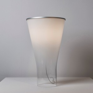 Lámpara  Soffio de Foscarini. Lamparas cónica de Vidrio de cristal soplado.