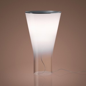 Lámpara  Soffio de Foscarini. Lamparas cónica de Vidrio de cristal soplado.