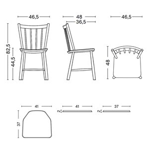 Silla de madera J41 de Hay moderna y elegante con diseño nordico.