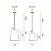 Lámpara suspensión Birdie de Foscarini. Lámparas de diseño contemporáneo.