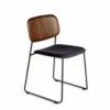 Silla con asiento tapizado Soft Edge 50 de roble con estructura de acero de gran diseño moderno para espacios interiores