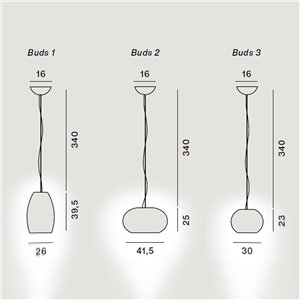 Lámpara suspensión Buds Foscarini. Lámparas de diseño moderno para salón.