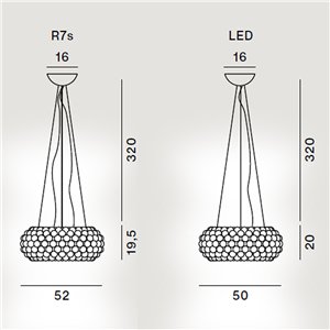 Lámpara suspensión Caboche Plus Media Foscarini