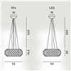 Lámpara suspensión Caboche Plus Media Foscarini