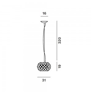 Lámpara suspensión Caboche Plus Pequeña Foscarini