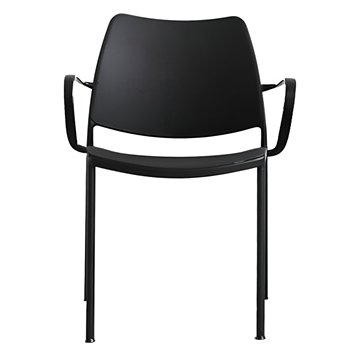 Sillón Gas Negro Polipropileno Stua. Excelente sillón para salones u oficinas.