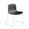 Silla AAC 08 de acero y polipropileno de Hay ideal para espacios modernos.