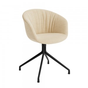 Silla AAC 21 tapizado Soft de aluminio y polipropileno tapizada y acolchada de Hay ideal para las oficinas.