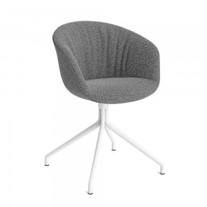 Silla AAC 21 tapizado Soft de aluminio y polipropileno tapizada y acolchada de Hay ideal para las oficinas.