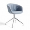 Silla AAC 21 tapizado Soft de aluminio y polipropileno tapizada y acolchada de Hay ideal para las oficinas.