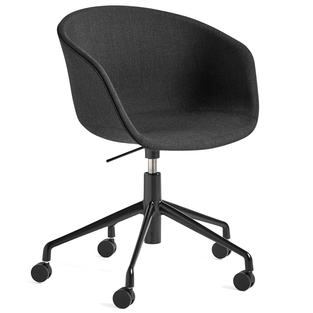 Silla AAC 53 tapizada de aluminio y polipropileno tapizada de Hay ideal para las oficinas