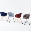 Silla AAC 53 Soft de aluminio y polipropileno tapizada de Hay ideal para las oficinas