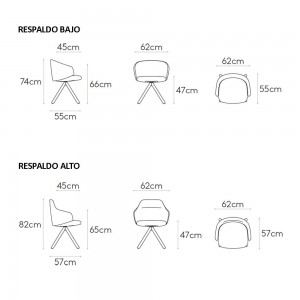 Sillón Binar60 giratorio madera Inclass. Sillones de diseño ideal para interiores.