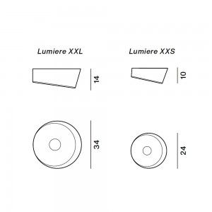 Aplique/Plafón Lumiere XXL + XXS Foscarini