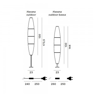 Lámpara Havana Outdoor Terra de Foscarini. Lámparas de pie para exteriores.