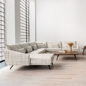 Chaise longue con brazo Costura Stua