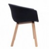 Silla Bai madera tapizada de Ondarreta. Sillas de diseño. Silla de líneas envolventes.
