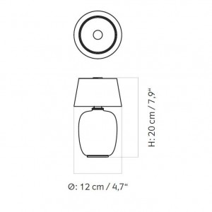 Lámpara de sobremesa portable Torso. Lámparas de diseño de sobremesa portable.