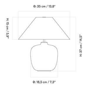 Lámpara de sobremesa  Torso 37. Lámparas de diseño de sobremesa portable.